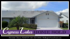 Cypress Lakes Home Sold 5289 Crystal Anne Drive West Palm Beach Florida