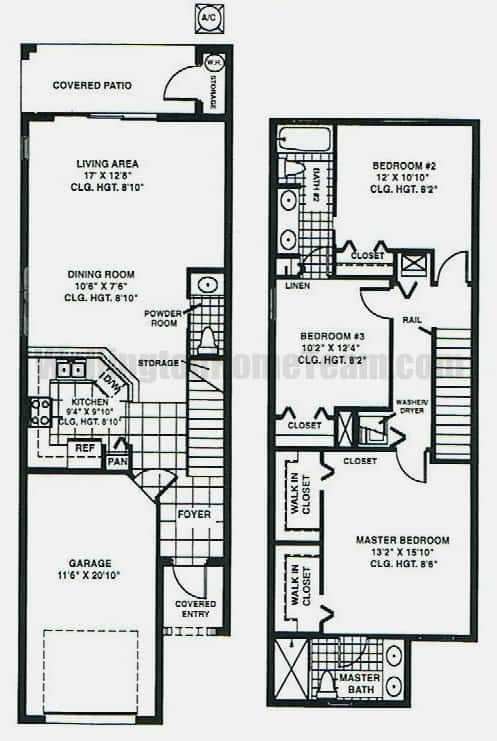 Towne Place Floorplans & Models | Wellington FL Towne Place Chelsea townhome floorplan in Wellington FL