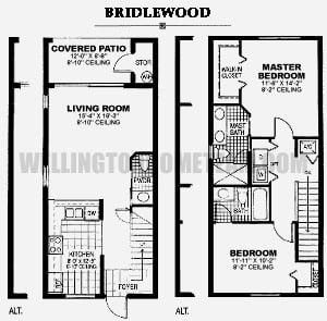 Smithbrooke Bridlewood townhome floorplan in Lake Worth FL