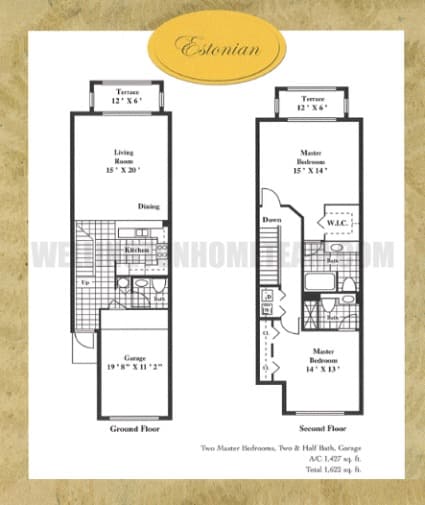 St. Andrews at the Polo Club Estonian condo floorplan in Wellington FL