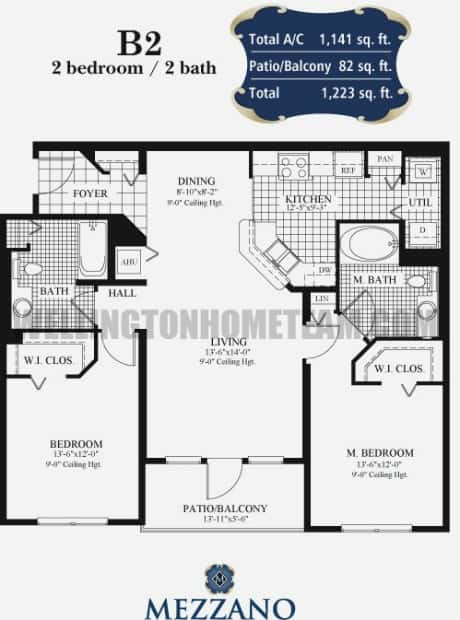 Mezzano B2 condo floorplan in West Palm Beach FL