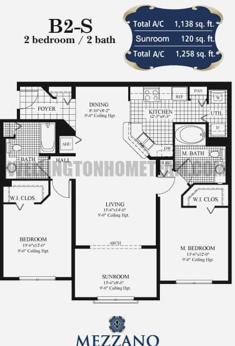 Mezzano B2S condo floorplan in West Palm Beach FL