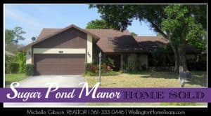 Sugar Pond Manor Wellington Florida Home SOLD 13635 Exotica Lane