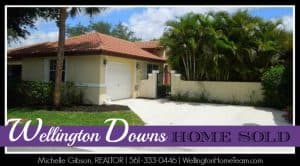 Wellington Downs Wellington Florida Home Sold 12183 Cuddington Court