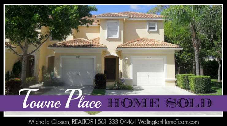 Towne Place Wellington Florida Townhome Sold | 1487 New Castle Terrace