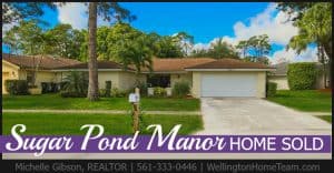Sugar Pond Manor Home Sold 13471 Jonquil Place Wellington Florida 33414