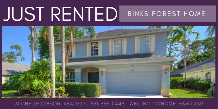 Binks Forest Home Rented - 15122 Oak Chase Court Wellington Florida 33414