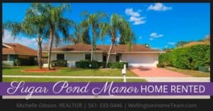 Sugar Pond Manor Home RENTED 13459 Barberry Dr Wellington Florida 33414