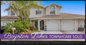 Boynton Lakes Townhome SOLD 50 Desford Lane Boynton Beach Florida 33426