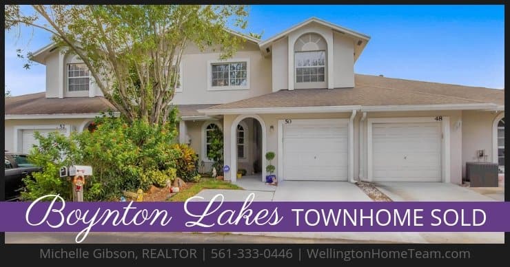 Boynton Lakes Townhome SOLD! 50 Desford Lane