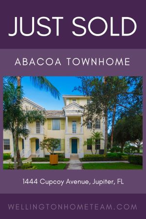 Abacoa Townhome SOLD! 1444 Cupcoy Avenue Jupiter Florida 33458