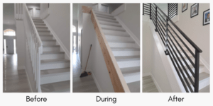 Repurposed Stair Railing Stair Railing Transformation by Modern Stair and Railing