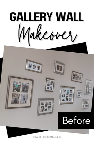 Photo Gallery Wall Makeover BEFORE and AFTER