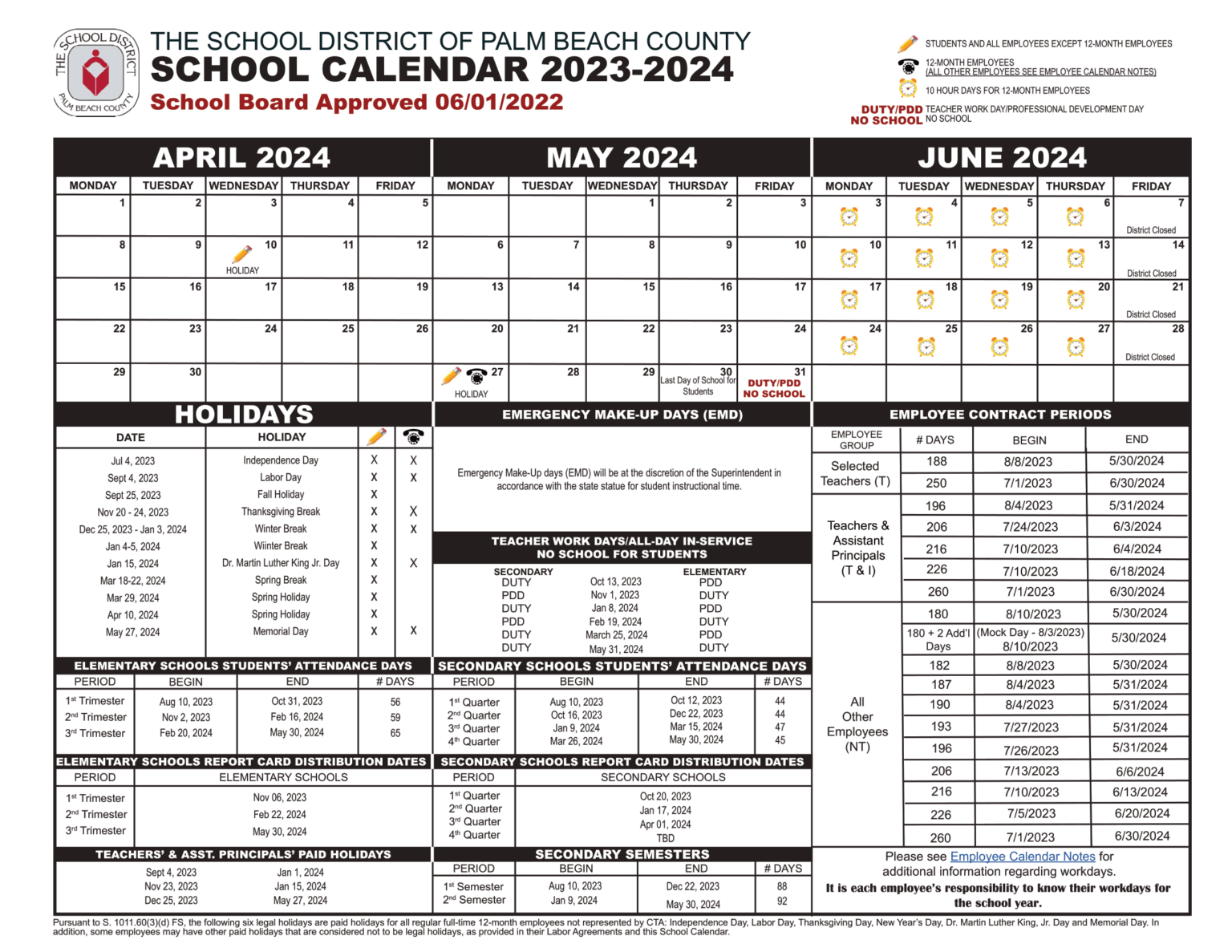 Palm Beach County School Calendar 20232024