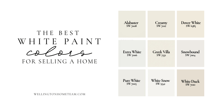 There are many white paint colors to choose from, but which is the best for selling a home? Here are the top 9 options! #whitepaintcolors #bestwhitepaint #swpaint #sherwinwilliamswhites #whitepaint