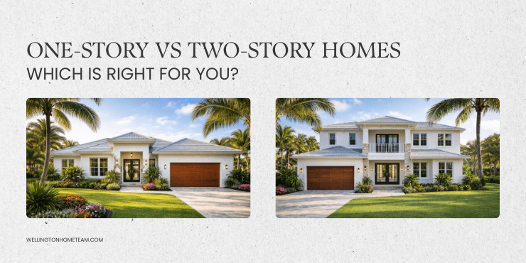 One-story vs two-story home comparison for buyers in Wellington Florida