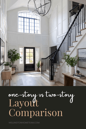 One-story vs two-story floor plan layout comparison Wellington Florida