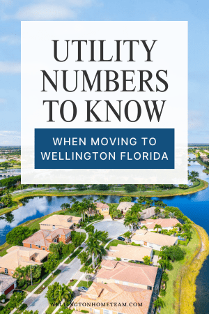 Wellington Florida utilities guide for electric water and internet setup