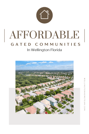 Affordable gated communities in Wellington Florida aerial view of neighborhood homes and streets