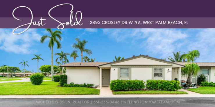 Cresthaven condo sold at 2893 Crosley Drive West Unit A West Palm Beach Florida exterior front view