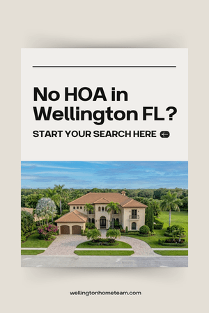 Wellington FL non HOA home with large yard and spacious lot