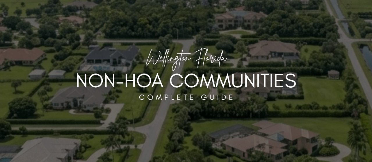 Wellington FL non HOA community homes with large lots and spacious properties