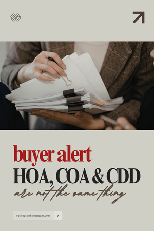 Buyer alert — HOA, COA, and CDD are not the same thing for Florida home buyers