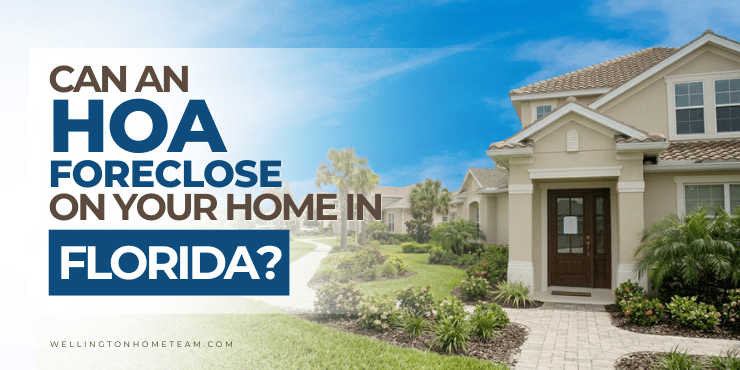 Can an HOA foreclose on your home in Florida? A Florida home with an HOA notice on the front door.