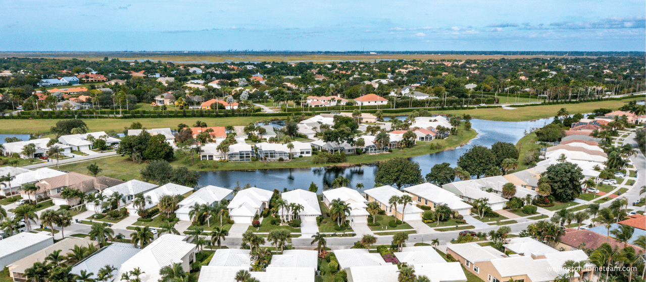 Lakefield of the Landings homes for sale in Wellington Florida with lake and golf course views