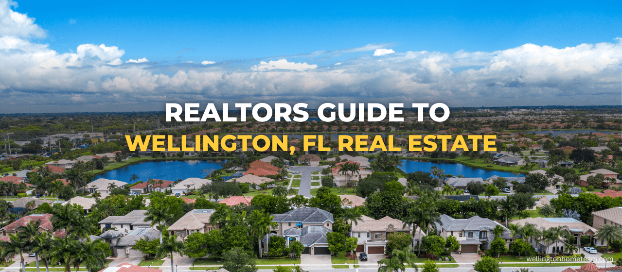 Aerial of Guard-Gated Luxury Estate Home Community in Wellington Florida