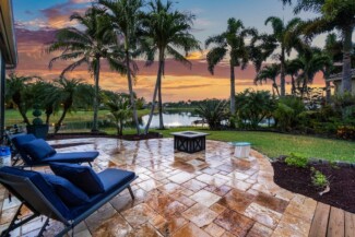 Buena Vida Wellington FL Real Estate and Community Guide Sunset Patio with Preserve Views & Lake Views